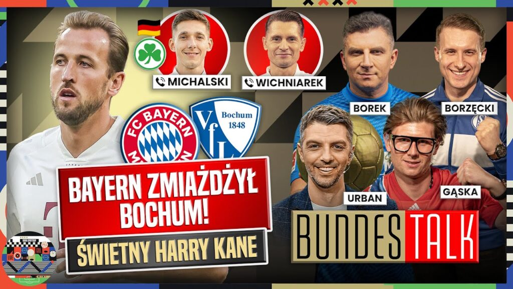 BAYERN – BOCHUM 7:0, ŚWIETNY HARRY KANE! KOWNACKI NA ŁAWCE WERDERU, KRYCHOWIAK REZYGNUJE Z KADRY