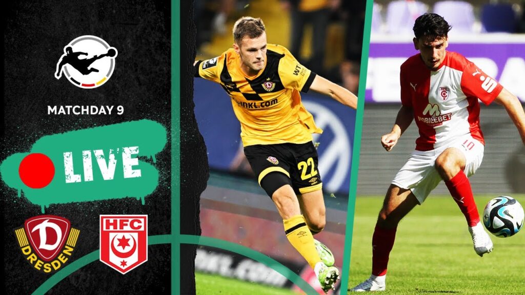 LIVE 🔴 Dynamo Dresden vs. Hallescher FC | 3rd Division 2023/24