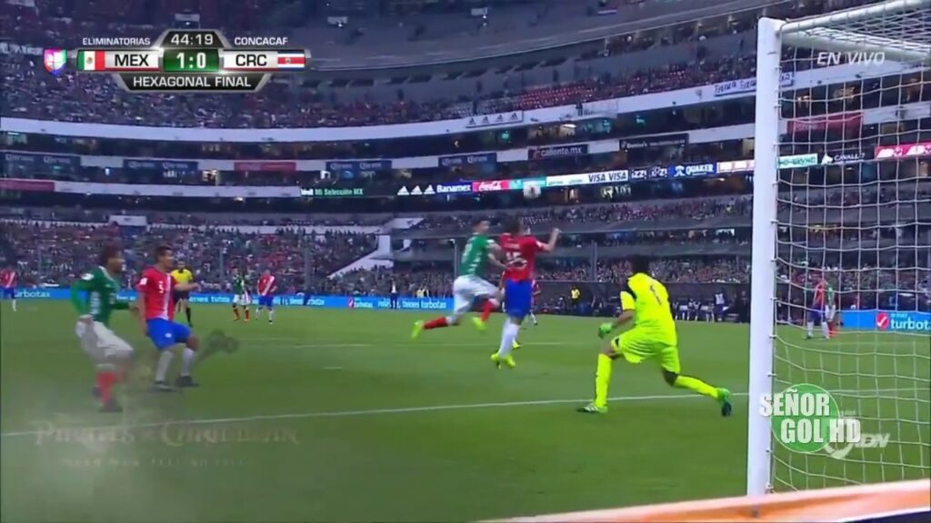 Gol de Nestor Araujo - Mexico Vs Costa Rica 2-0 Eliminatorias Rusia 2018 HD