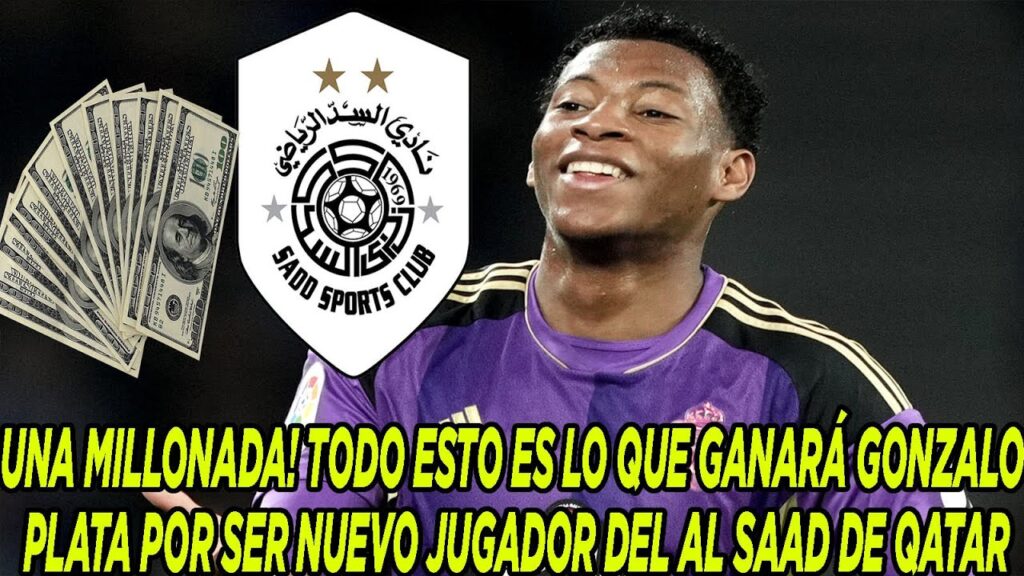 UNA MILLONADA! TODO ESTO ES LO QUE GANARÁ GONZALO PLATA POR SER NUEVO JUGADOR DEL AL SAAD DE QATAR