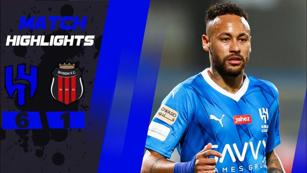 Neymar Debut & Assist | Al Hilal vs Al Riyadh 6-1 - All Goals & Highlights - 2023