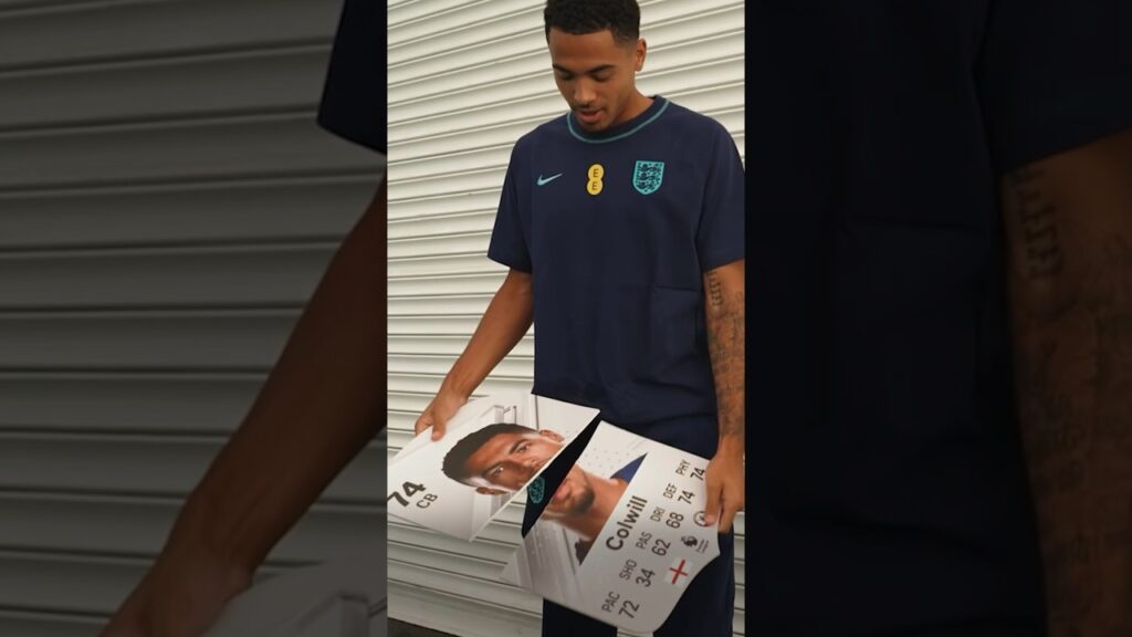 Levi Colwill breaks his EA FC card in half 😂 #shorts