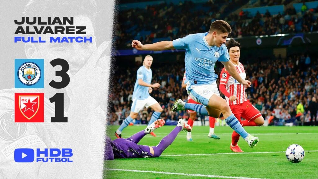 Julian Alvarez vs Estrella Roja | Empezó la Champions League con 2 goles para el Manchester City Julian Alvarez vs Estrella Roja | Empezó la Champions League con 2 goles para el Manchester City