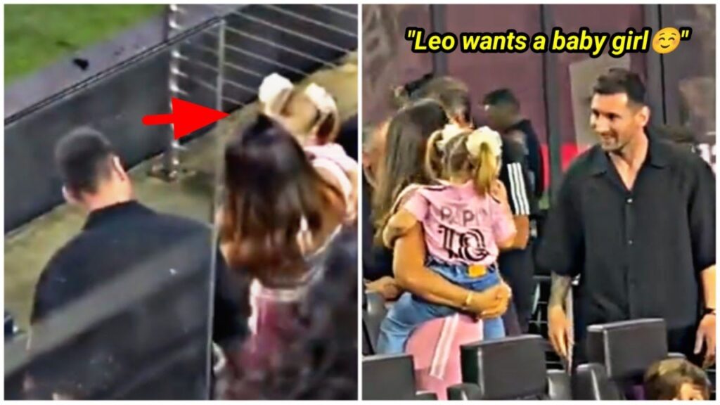 The way Lionel Messi greets Jordi Alba's daughter is very cute 😍🐐🇦🇷