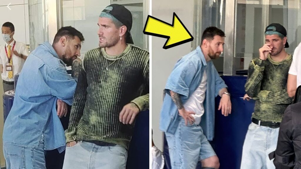 De Paul reaction when Messi had problems with his papers in China