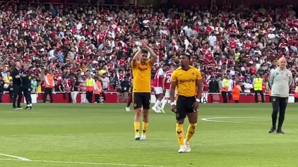 Raul Jimenez 🇲🇽 waves Farewell to Wolves Fans at Emirates Stadium vs Arsenal
