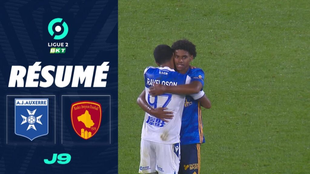 AJ AUXERRE - RODEZ AVEYRON FOOTBALL (3 - 1) - Résumé - (AJA - RAF) / 2023-2024