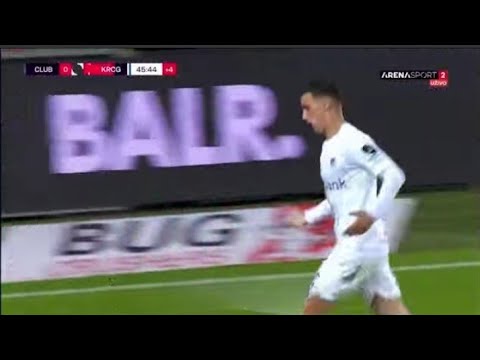 بلال الخنوس اليوم يسجل هدف رائع مع فريقه جينك ضد كلوب بروج في الدوري البلجيكي but bilal el khannouss