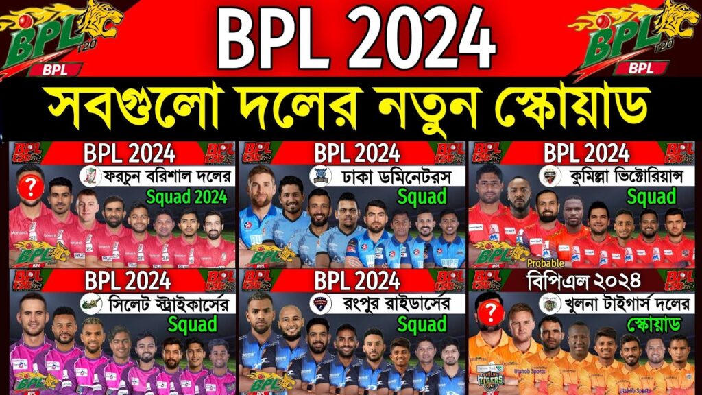 BPL 2024 - All Teams Full Squad | All Teams New Squad BPL 2024 | BPL 2024 Players Draft & Auction |
