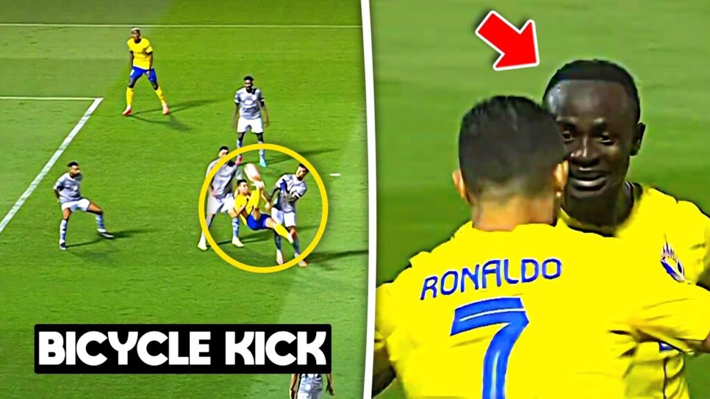 Cristiano Ronaldo’s BICYCLE KICK Assist & Goal vs Al Tai 🤯🎯 Cristiano Ronaldo's BICYCLE KICK Assist & Goal vs Al Tai 🤯🎯