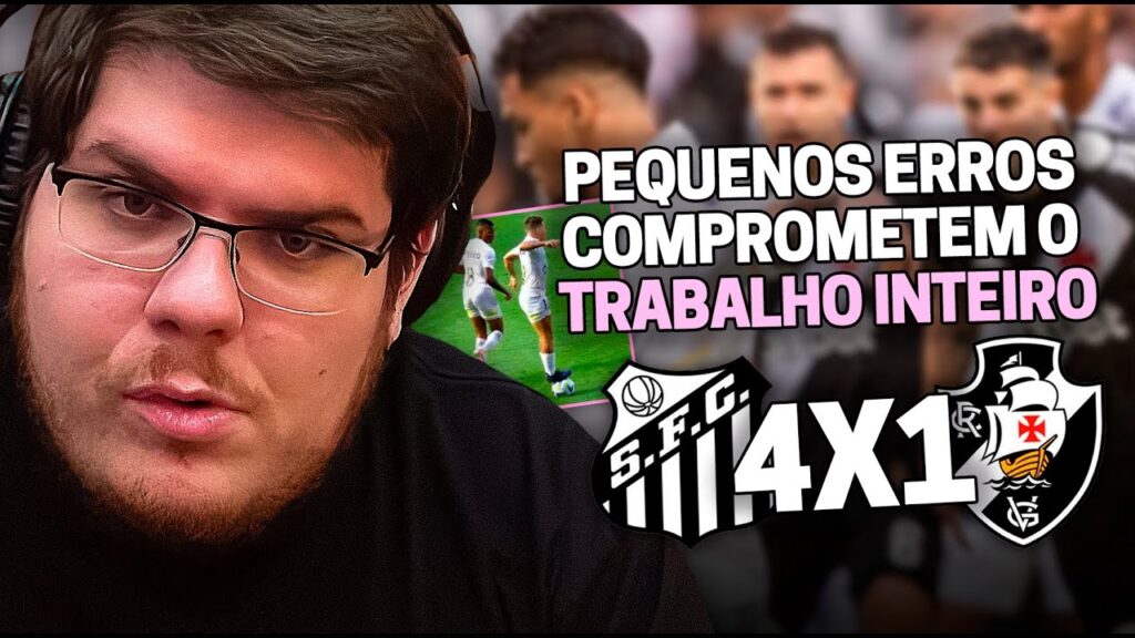 CASIMIRO REAGE: SANTOS 4 X 1 VASCO - BRASILEIRÃO 2023 | Cortes do Casimito