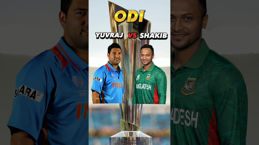 Yuvraj Singh VS Shakib Al Hasan in ODI 💥 #shorts #youtubeshort #cricket