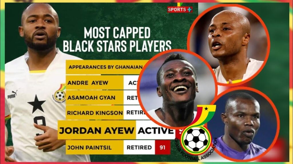 Jordan Ayew sets new record, Most matches for Black Stars, Dede Ayew, Asamoah Gyan, Olele Kingston