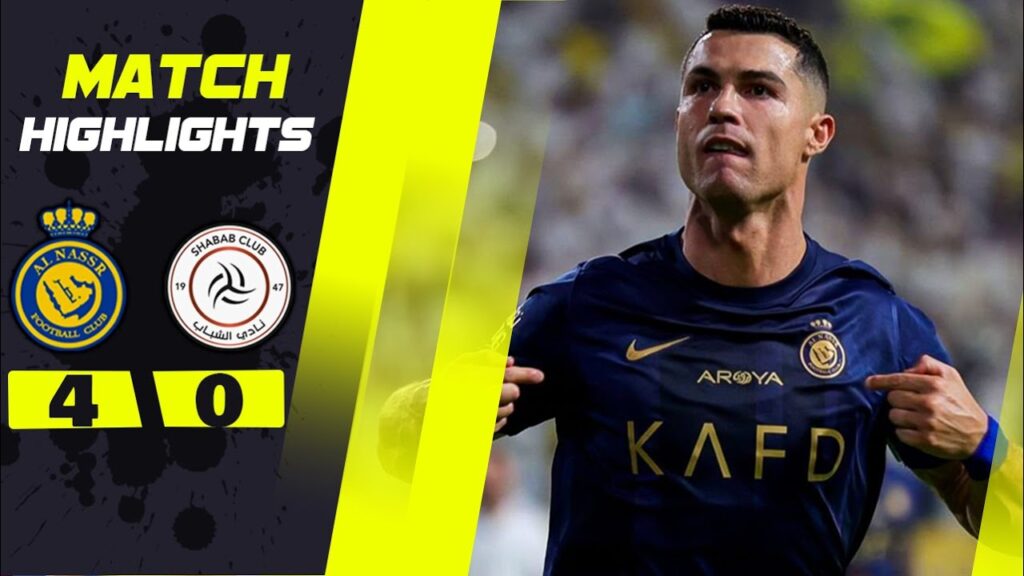 Cristiano Ronaldo Twice | Al Nassr vs Al Shabab 4-0 - Highlights & Goals - 2023
