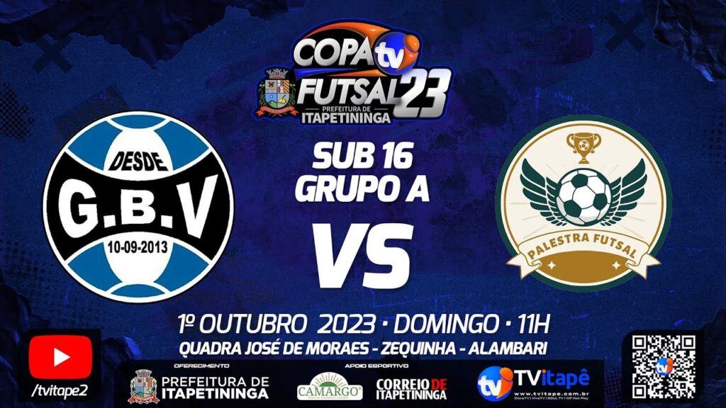 SUB16 - Grupo A - Grêmio Bela Vista Capão Bonito  x  Palestra Futsal Capão Bonito