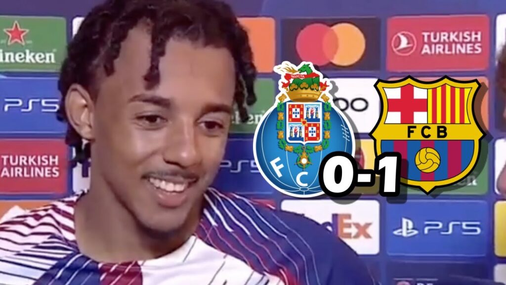 LA REACCION DE JULES KOUNDE TRAS LA VICTORIA EN CHAMPIONS CONTRA EL PORTO 0-1 FC BARCELONA LA REACCION DE JULES KOUNDE TRAS LA VICTORIA EN CHAMPIONS CONTRA EL PORTO 0-1 FC BARCELONA