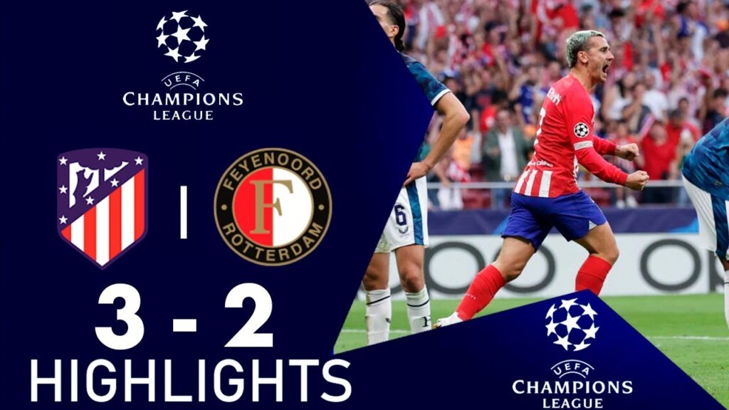 Antoine Griezmann BICYCLE GOAL | Atlético Madrid - Feyenoord 3-2 Highlights | UEFA Champions League