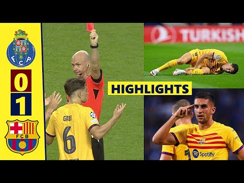 Porto vs Barcelona 0-1 🔵🔴 Lewandowski Injury | Gavi Red Card | Torres Goal!
