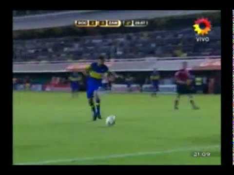 Boca 2 - Zamora 0 Gol Riquelme / Copa Libertadores 2012