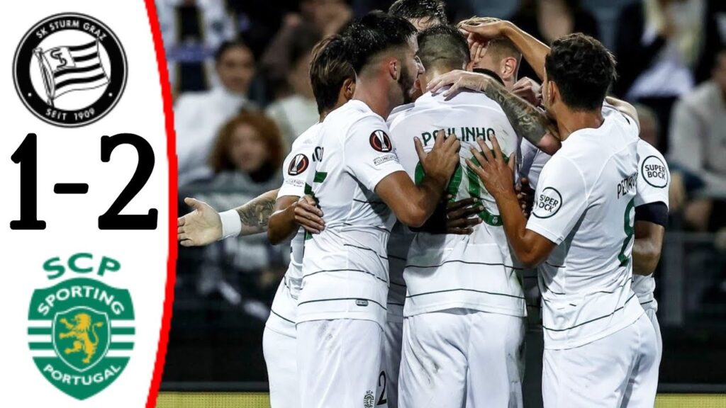 SK Sturm Graz vs Sporting 1-2 Sebastian Coates Goal | Viktor Gyokeres Goal and Extended Highlights.
