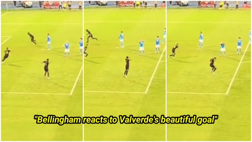 The way Jude Bellingham celebrates Valverde's goal is very cute 😍😍