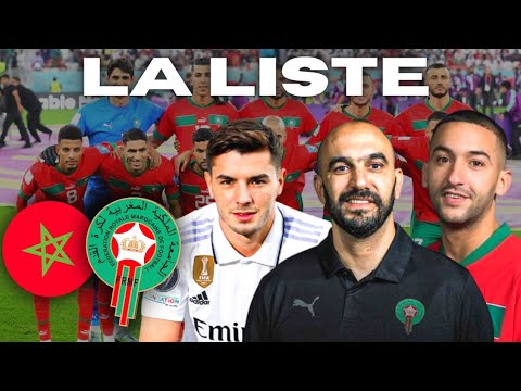 🇲🇦LA LISTE DU MAROC pour affronter la Côte d'Ivoire et le Libéria