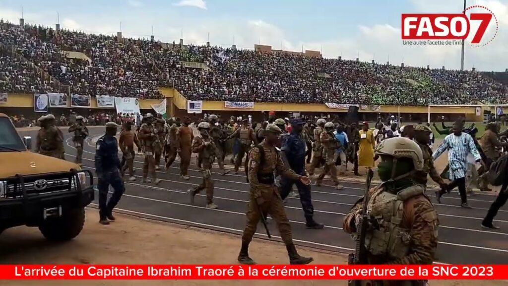 L'arrivée du Capitaine Ibrahim Traoré pour l'ouverture de la SNC 2023