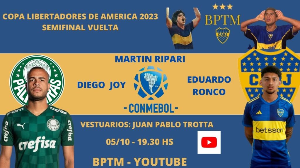 PALMEIRAS - BOCA, en vivo (Relata Martin Ripari, comenta Diego Joy)