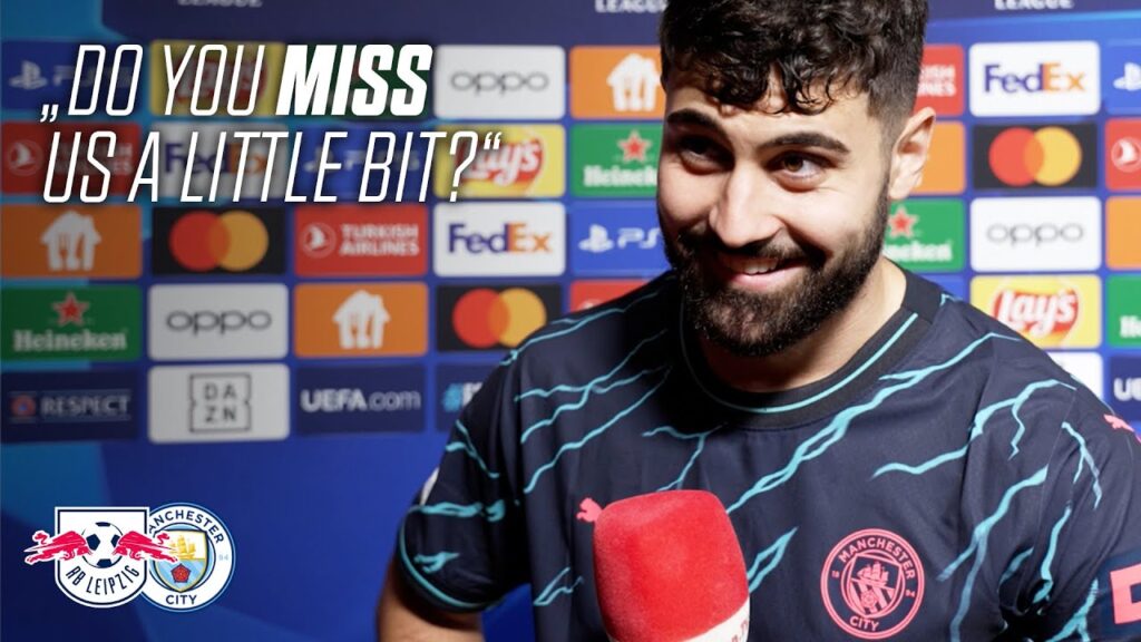 "I do!" 😁 Returnee Joško Gvardiol's interview after RBL vs. Manchester City | Champions League