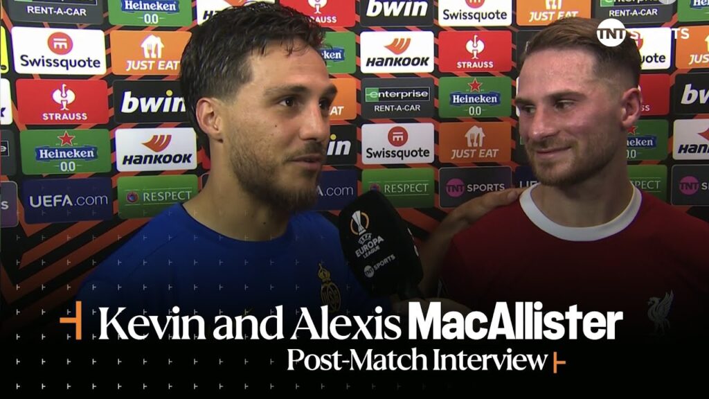 Liverpool 2-0 Union SG Post-Match | Mac Allister brothers react after special Europa League clash 🎥
