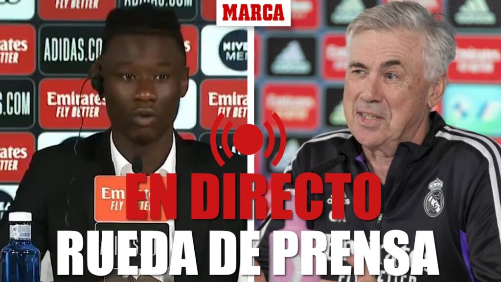 Rueda de prensa de Ancelotti  y Camavinga previa al partido de Champions, EN DIRECTO | MARCA