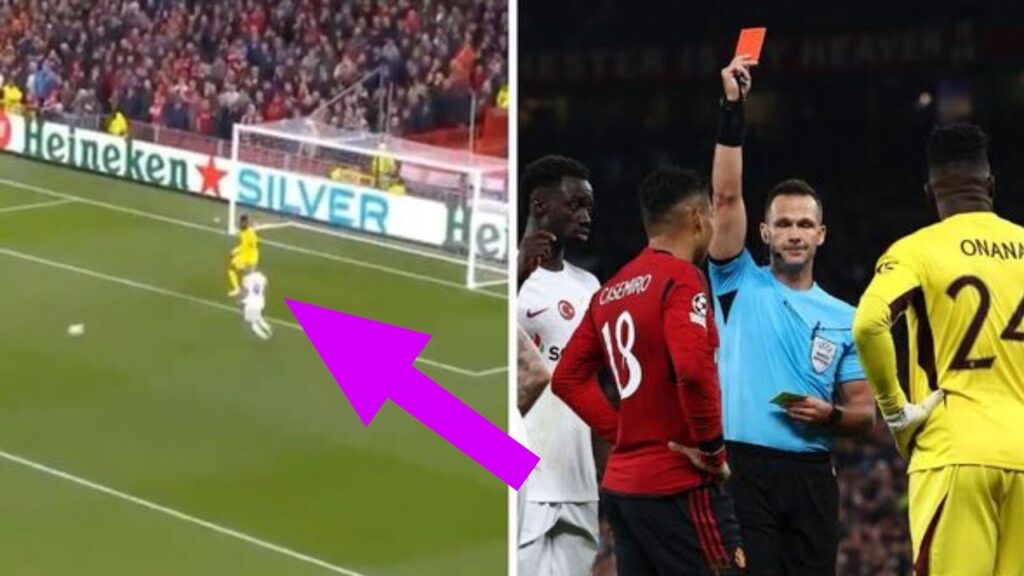 Casemiro red card | goalkeeper onana mistake vs Galatasaray