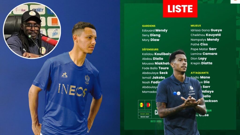 Voici les 26 joueurs convoqués par Aliou Cissé Sénégal Cameroun avec Noah Fadiga, Sofiane Diop zappé