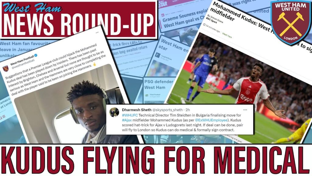 Fabrizio Romano: Tim Steidten and West Ham finalise the signing of Mohammed Kudus from Ajax