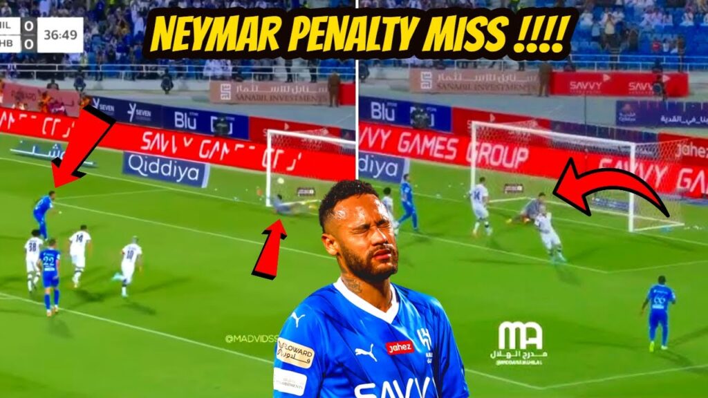 Neymar Misses Penalty For Al Hilal With Club Legend Salem Al-dawsari On The Pitch