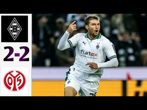 Joe Scally Goal Borussia Monchengladbach vs Mainz 05 2-2 Highlights Bundasliga 23/24