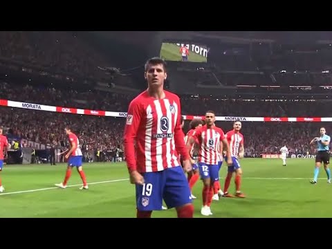 Morata se volvió loco celebrando contra el Real Madrid
