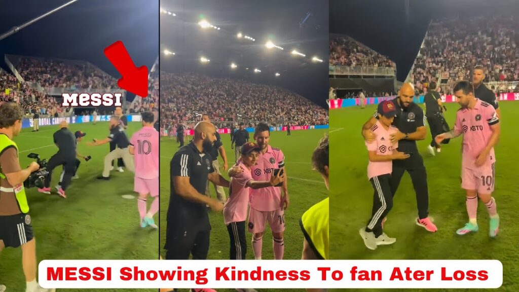 Lionel Messi shows Kindness to a young fan despite losing the match