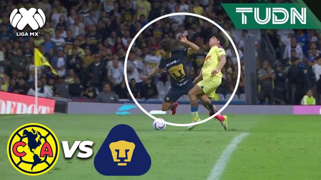 ¡UUY! ‘Chino’ Huerta cae en el área | América 0-0 Pumas | AP2023-J10 | Liga Mx | TUDN
