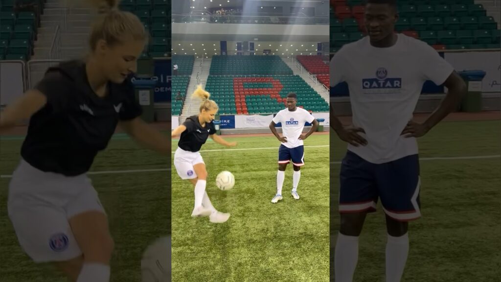 Nuno Mendes x Aguska ⚽️⚽️ #psg #nunomendes #footballchallenge #freestyle #qatar #sport #tryit