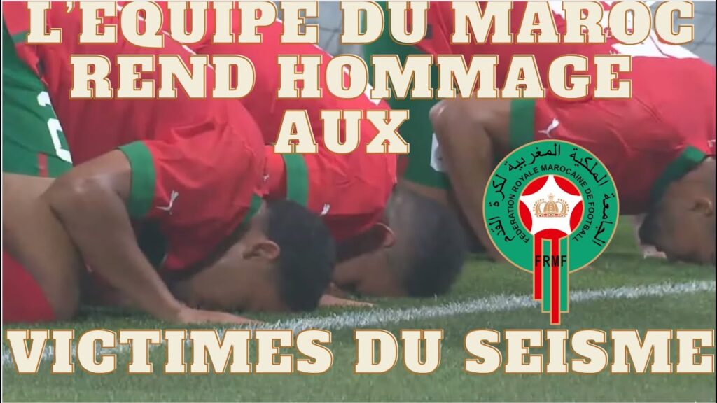 Les Lions de l’Atlas rendent hommage aux victimes du séisme lors du but d’Ounahi !! Les Lions de l'Atlas rendent hommage aux victimes du séisme lors du but d'Ounahi !!