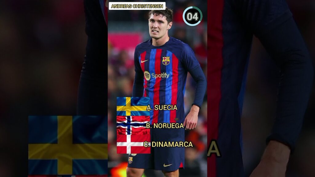 CUAL ES LA NACIONALIDAD DE ANDREAS CHRISTENSEN 🤔 #quizdefutbol #futbol #shorts #christensen