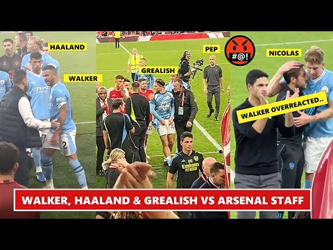 🤬Walker, Haaland & Grealish Reject Handshakes with Arsenal Staff & Start Fighting!
