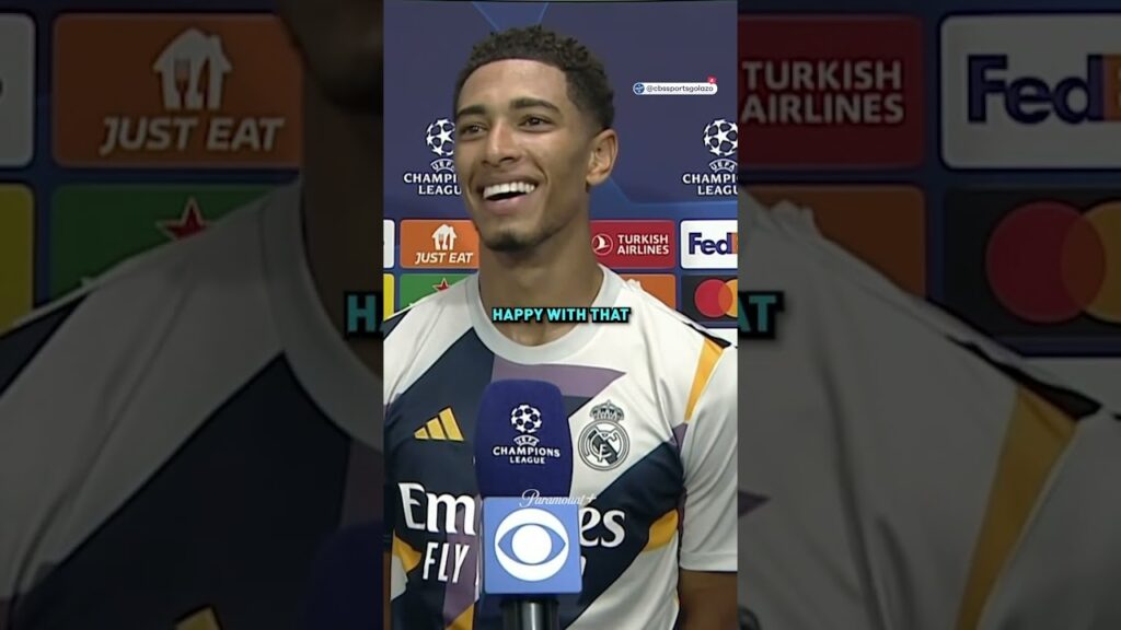 Jude Bellingham getting cheeky to Micah Richards 😅