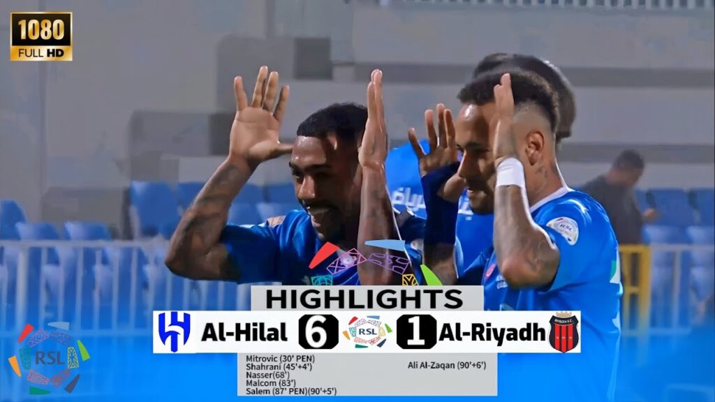 Al-Hilal 6-1 Al-Riyadh | Neymar makes debut with assist and brilliant display