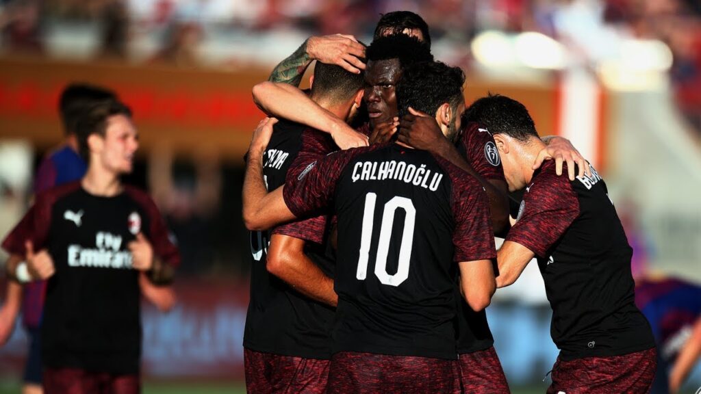 GOAL André Silva • AC Milan 1-0 FC Barcelona