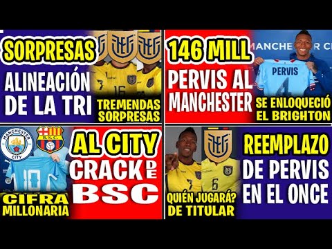 ESTÁN LOCOS! 146 MILLONES POR PERVIS ESTUPIÑÁN AL MANCHESTER CITY? | SORPRESAS ALINEACIÓN DE ECUADOR