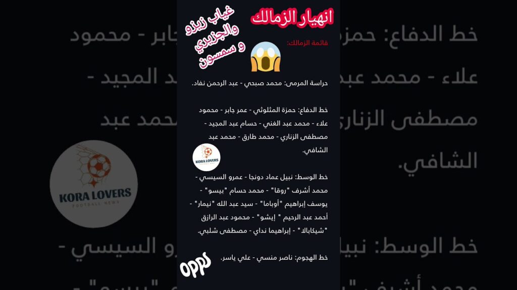 بدون زيزو و الجزيري قائمة الزمالك لمباراة بيراميدز #shorts