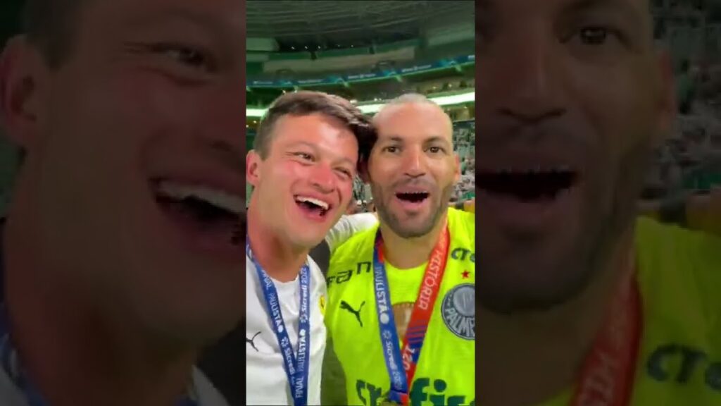 WEVERTON , DANILO E DUDU DO PALMEIRAS COMEMORARAM O TÍTULO COMIGO!! #PaulistaoNoYoutube #shorts