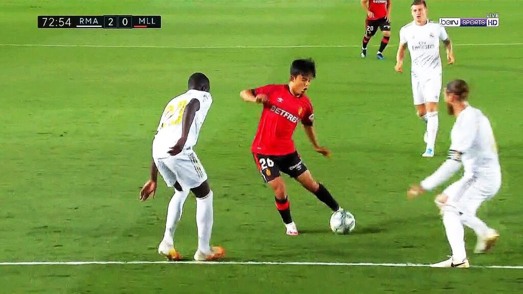 Takefusa Kubo DRIBBLING Past Real Madrid